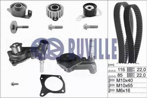 Ruville 55214713 - Water Pump & Timing Belt Set autospares.lv