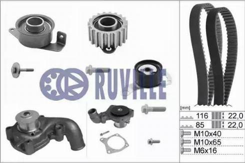 Ruville 55214712 - Water Pump & Timing Belt Set autospares.lv