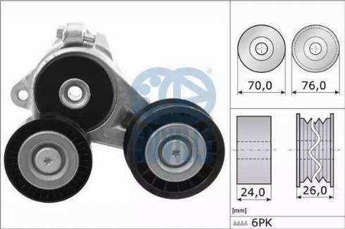 Ruville 55274 - Belt Tensioner, v-ribbed belt autospares.lv