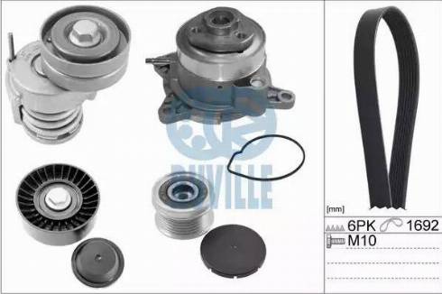 Ruville 55778801 - Water Pump + V-Ribbed Belt Set autospares.lv