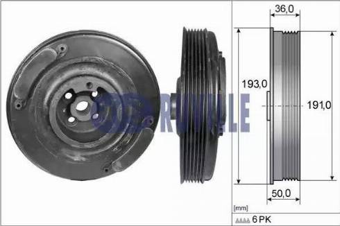 Ruville 515400 - Belt Pulley, crankshaft autospares.lv