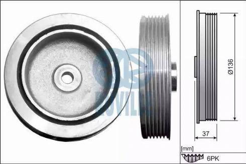 Ruville 515504 - Belt Pulley, crankshaft autospares.lv