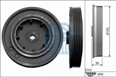 Ruville 515507 - Belt Pulley, crankshaft autospares.lv