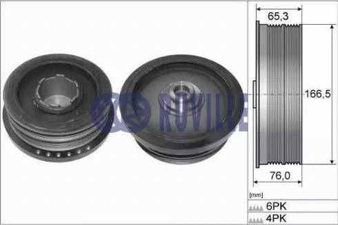 Ruville 515003 - Belt Pulley, crankshaft autospares.lv