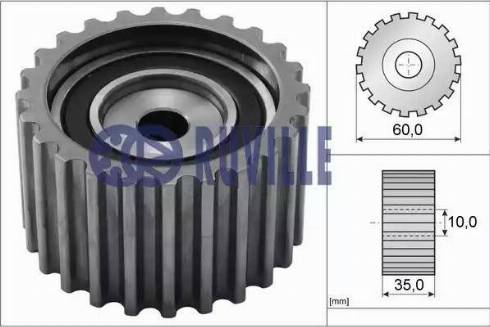 Ruville 58102 - Deflection / Guide Pulley, timing belt autospares.lv