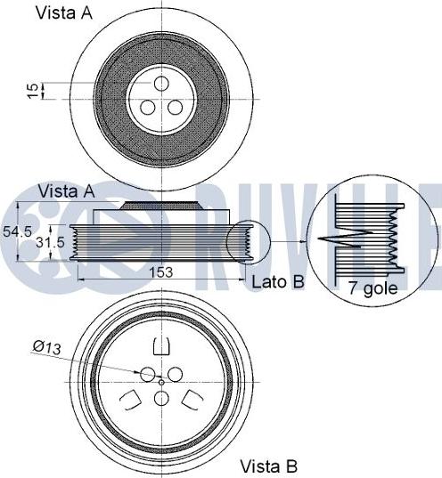 Ruville 520191 - Belt Pulley, crankshaft autospares.lv