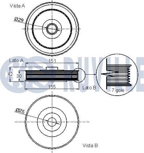 Ruville 520151 - Belt Pulley, crankshaft autospares.lv