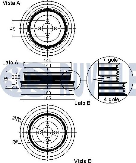 Ruville 520101 - Belt Pulley, crankshaft autospares.lv