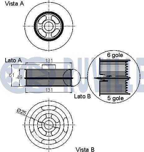 Ruville 520299 - Belt Pulley, crankshaft autospares.lv