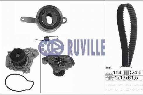 Ruville 57403711 - Water Pump & Timing Belt Set autospares.lv