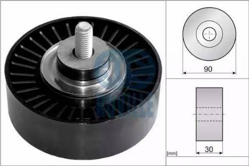 Ruville 57608 - Pulley, v-ribbed belt autospares.lv