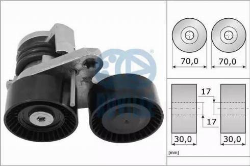 Ruville 57610 - Belt Tensioner, v-ribbed belt autospares.lv