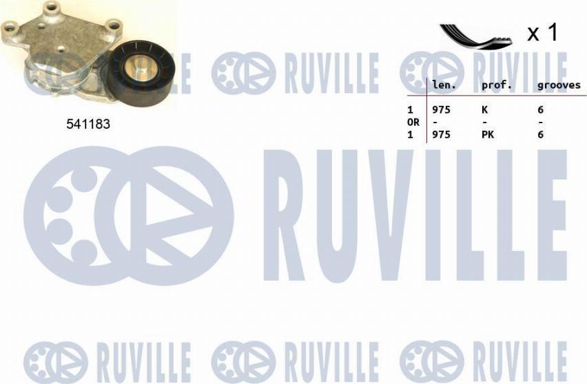 Ruville 570092 - V-Ribbed Belt Set autospares.lv