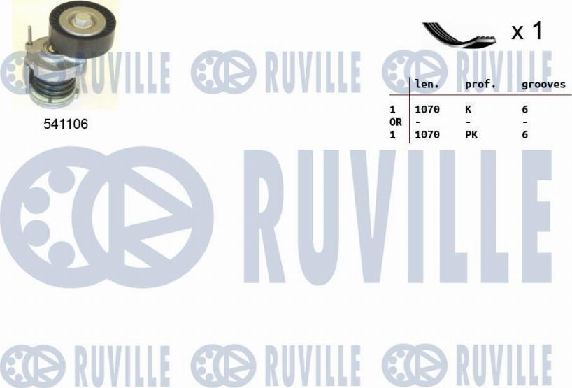 Ruville 570064 - V-Ribbed Belt Set autospares.lv