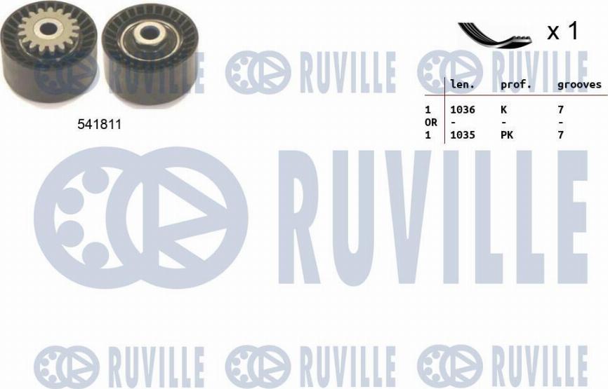 Ruville 570065 - V-Ribbed Belt Set autospares.lv