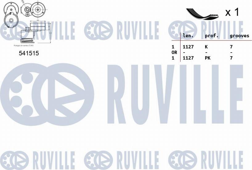 Ruville 570081 - V-Ribbed Belt Set autospares.lv