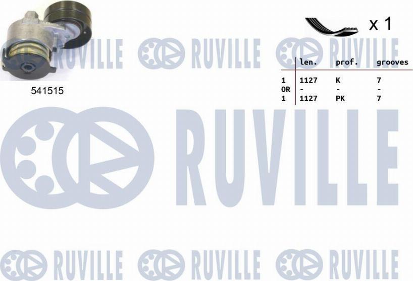 Ruville 570081 - V-Ribbed Belt Set autospares.lv