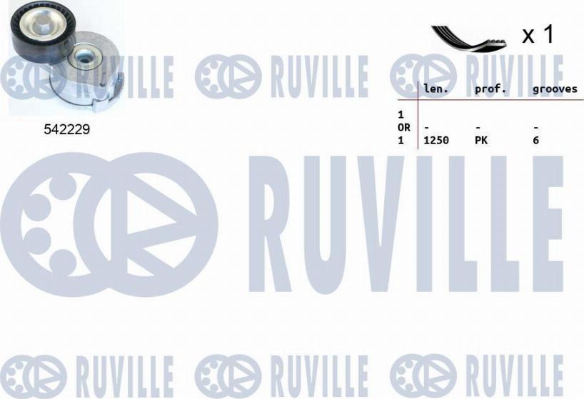 Ruville 570193 - V-Ribbed Belt Set autospares.lv