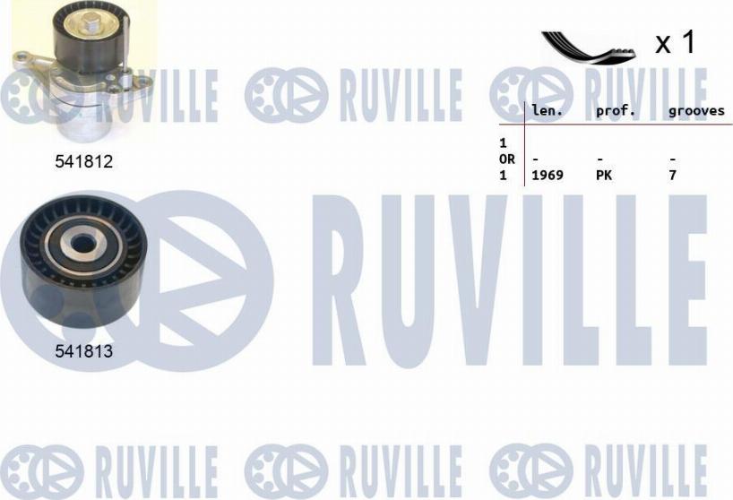 Ruville 570192 - V-Ribbed Belt Set autospares.lv