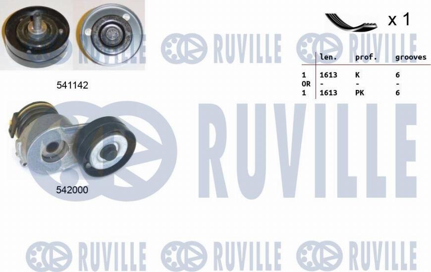 Ruville 570118 - V-Ribbed Belt Set autospares.lv