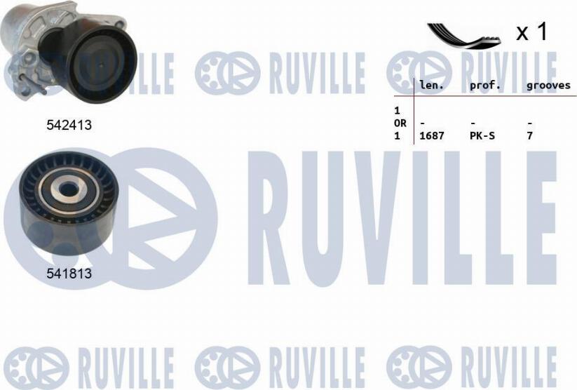 Ruville 570189 - V-Ribbed Belt Set autospares.lv