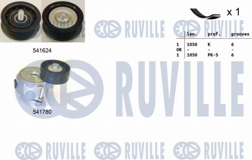 Ruville 570185 - V-Ribbed Belt Set autospares.lv