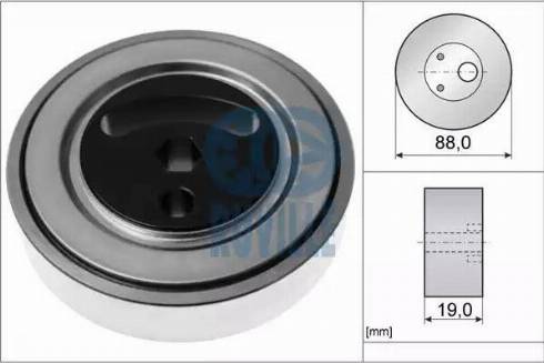 Ruville 57721 - Pulley, v-ribbed belt autospares.lv