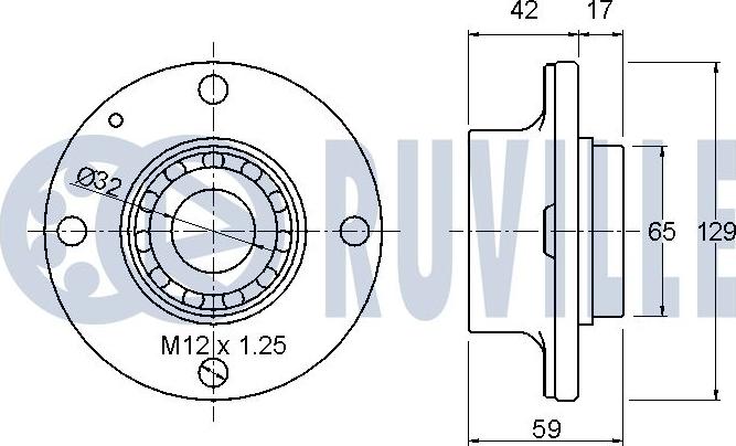 Ruville 220945 - Wheel hub, bearing Kit autospares.lv