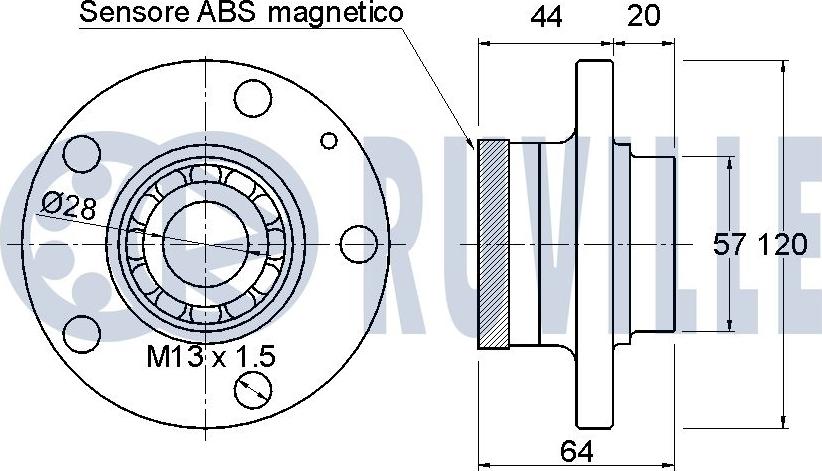 Ruville 220940 - Wheel hub, bearing Kit autospares.lv