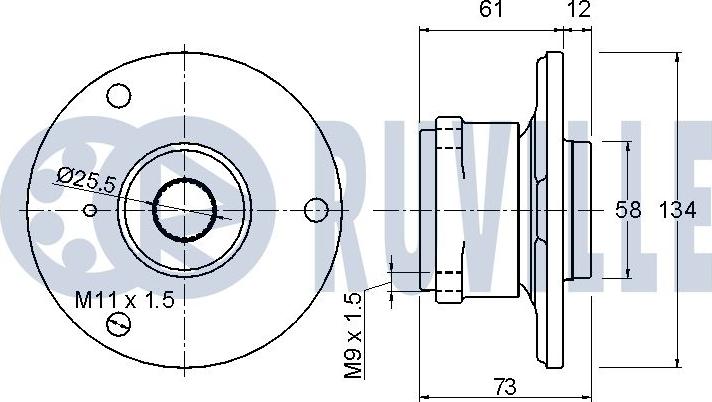 Ruville 220904 - Wheel hub, bearing Kit autospares.lv