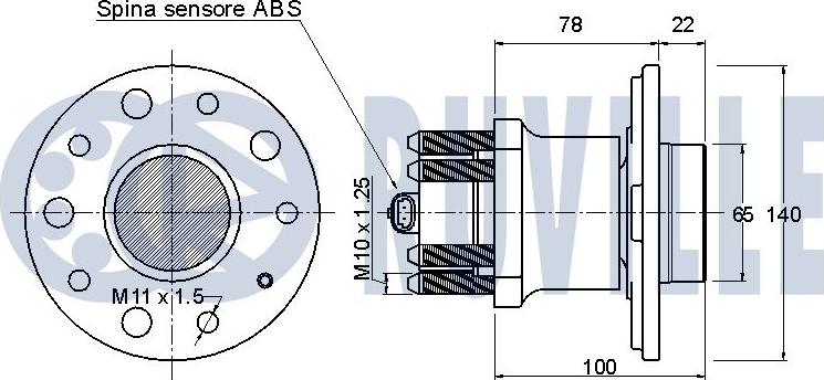 Ruville 220938 - Wheel hub, bearing Kit autospares.lv