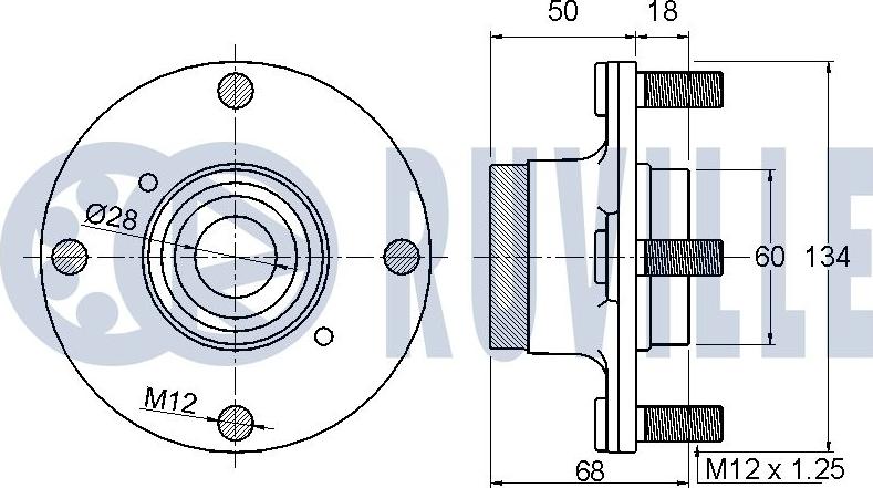 Ruville 220693 - Wheel hub, bearing Kit autospares.lv