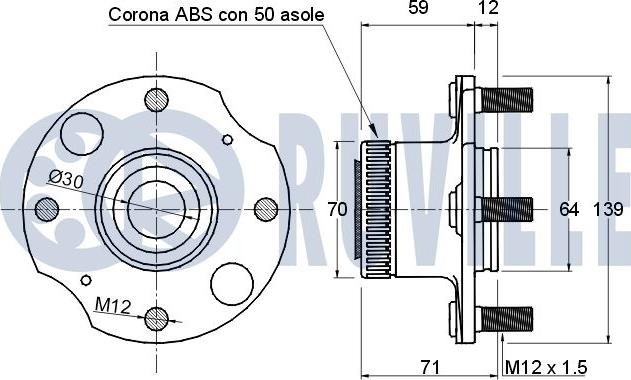 Ruville 220063 - Wheel hub, bearing Kit autospares.lv