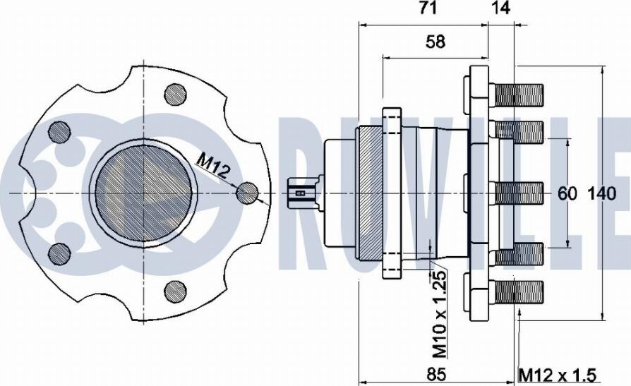 Ruville 221402 - Wheel hub, bearing Kit autospares.lv