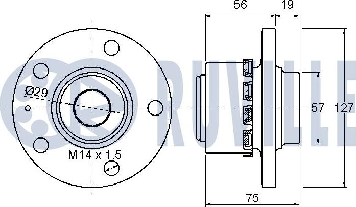 Ruville 221480 - Wheel hub, bearing Kit autospares.lv