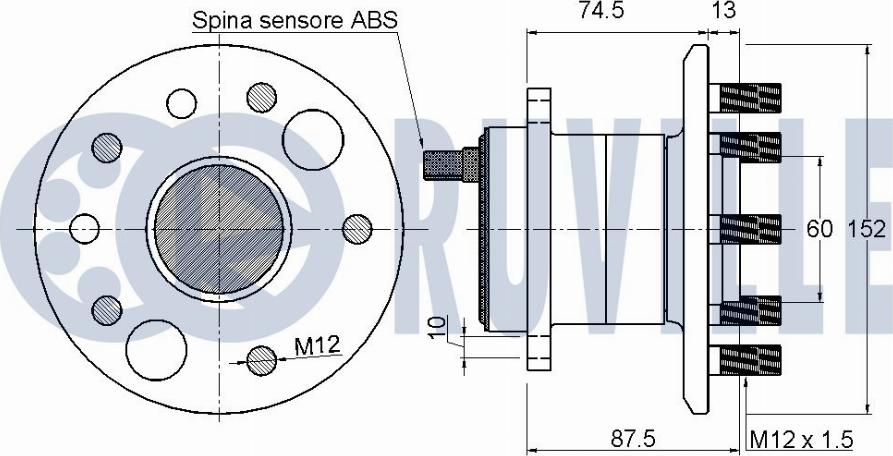 Ruville 221477 - Wheel hub, bearing Kit autospares.lv