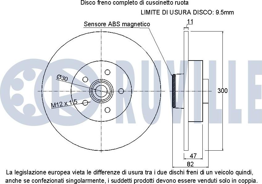 Ruville 221537 - Brake Disc autospares.lv