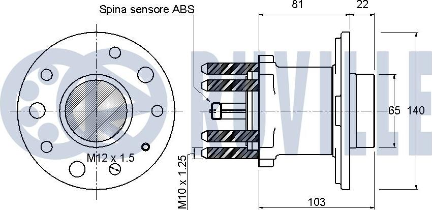 Ruville 221659 - Wheel hub, bearing Kit autospares.lv