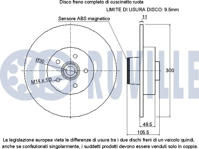 Ruville 221631 - Brake Disc autospares.lv