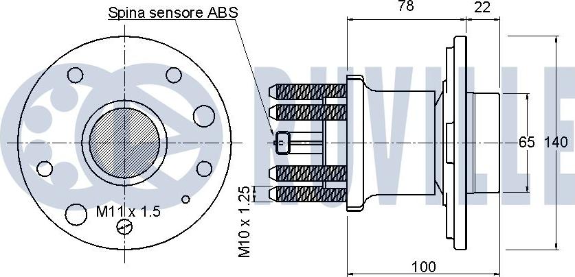 Ruville 221150 - Wheel hub, bearing Kit autospares.lv