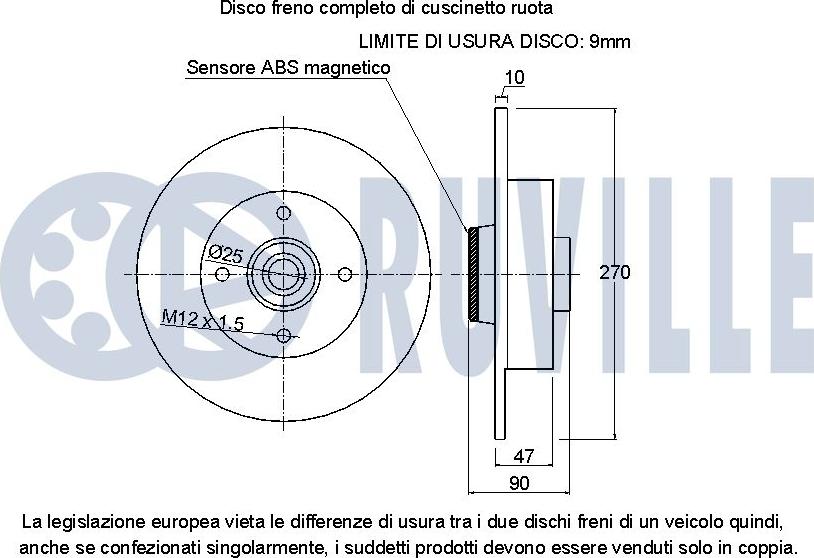 Ruville 221113 - Brake Disc autospares.lv