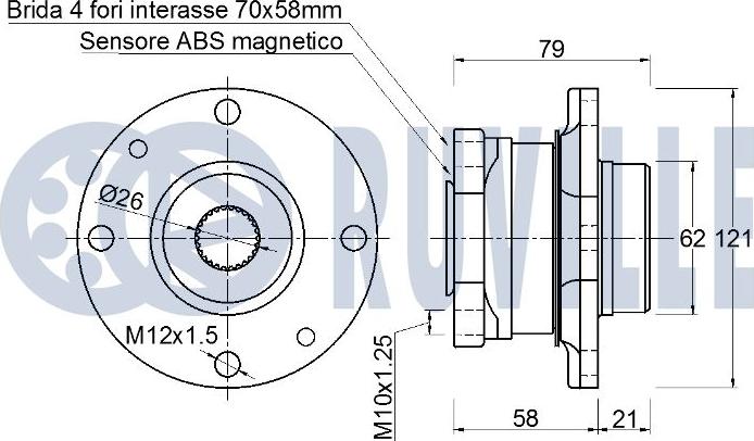 Ruville 221880 - Wheel hub, bearing Kit autospares.lv