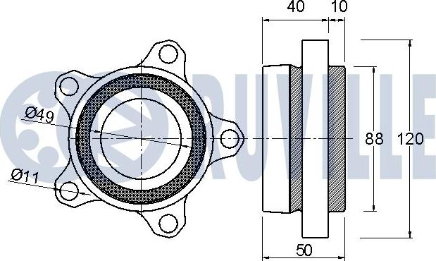 Ruville 221394 - Wheel hub, bearing Kit autospares.lv