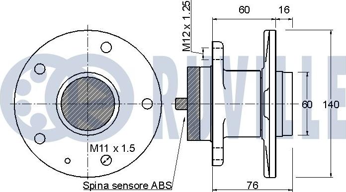 Ruville 221364 - Wheel hub, bearing Kit autospares.lv