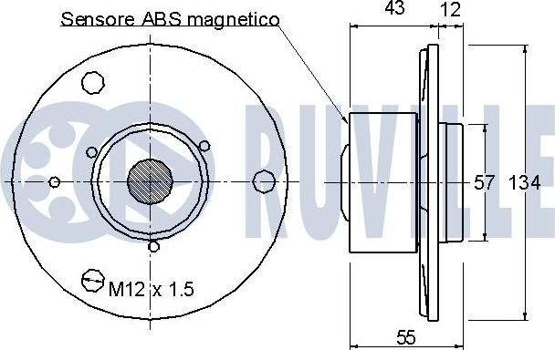 Ruville 221360 - Wheel hub, bearing Kit autospares.lv