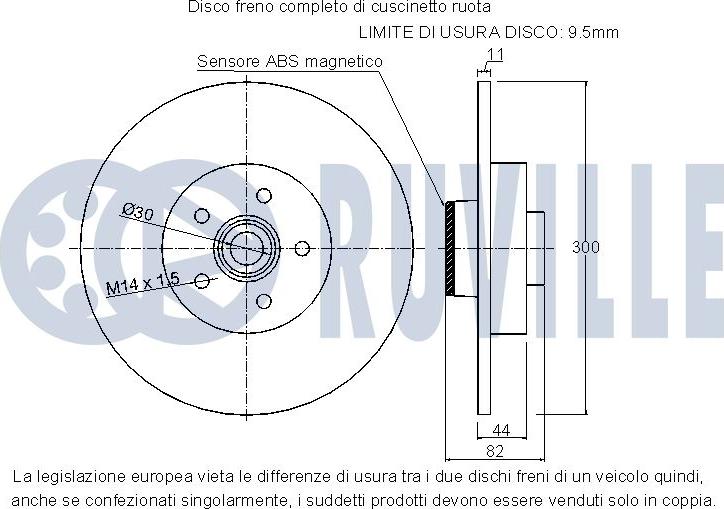 Ruville 221326 - Brake Disc autospares.lv