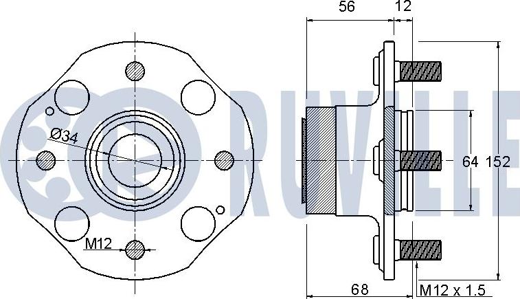 Ruville 221209 - Wheel hub, bearing Kit autospares.lv