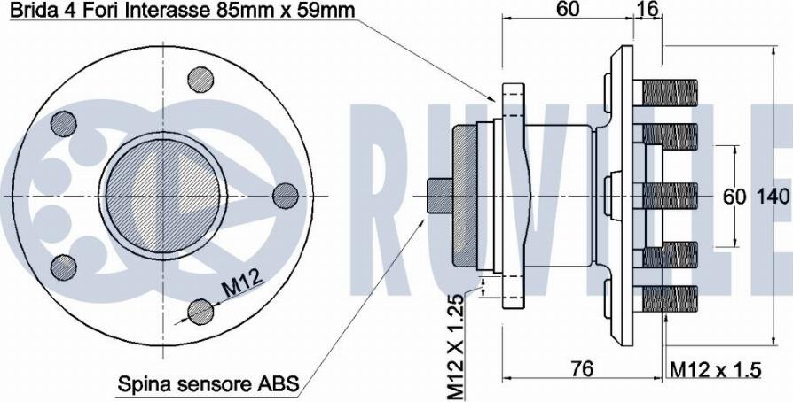 Ruville 221766 - Wheel hub, bearing Kit autospares.lv