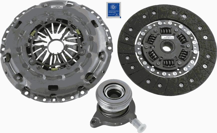 SACHS 3000 990 191 - Clutch Kit autospares.lv