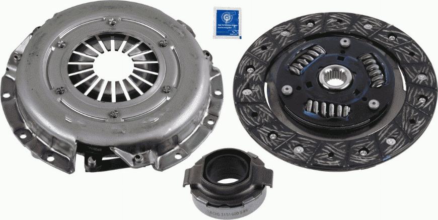 SACHS 3000 517 001 - Clutch Kit autospares.lv